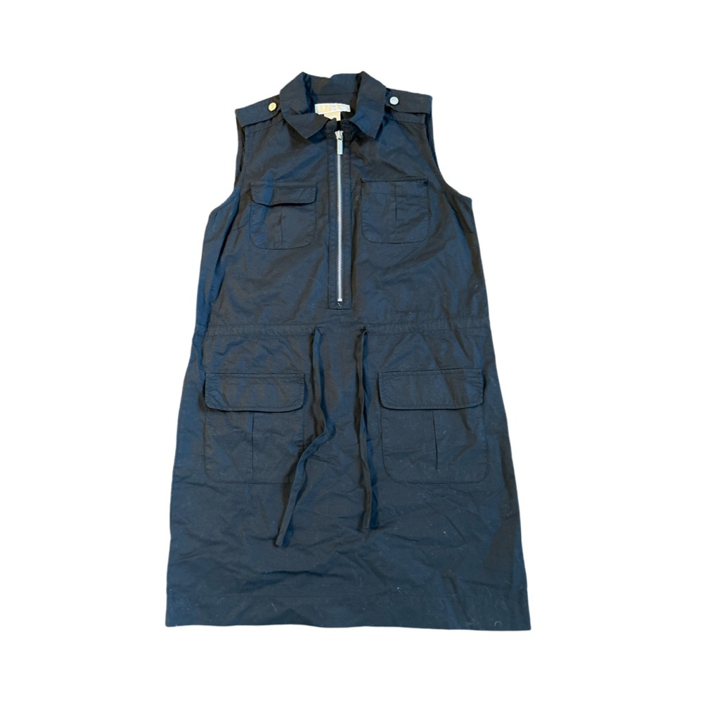 Michael Kors Navy Sleeveless Dress with Pockets
